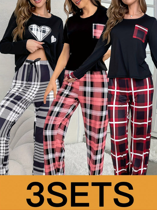 Women's Pajama Set - Long Sleeve – Mixed colors Polyester – main product image