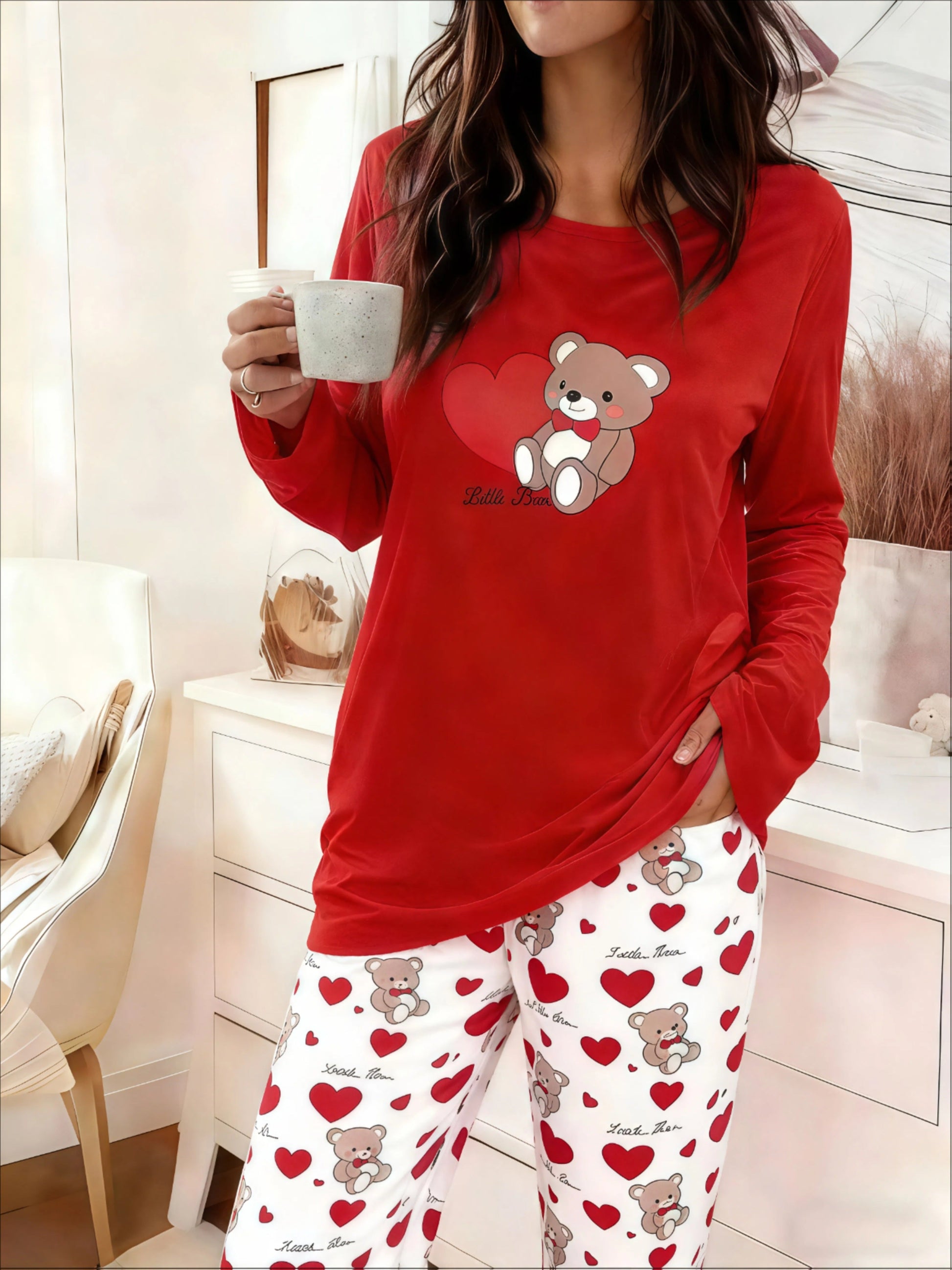 Women's Pajama Set - Plaid Detail detail view