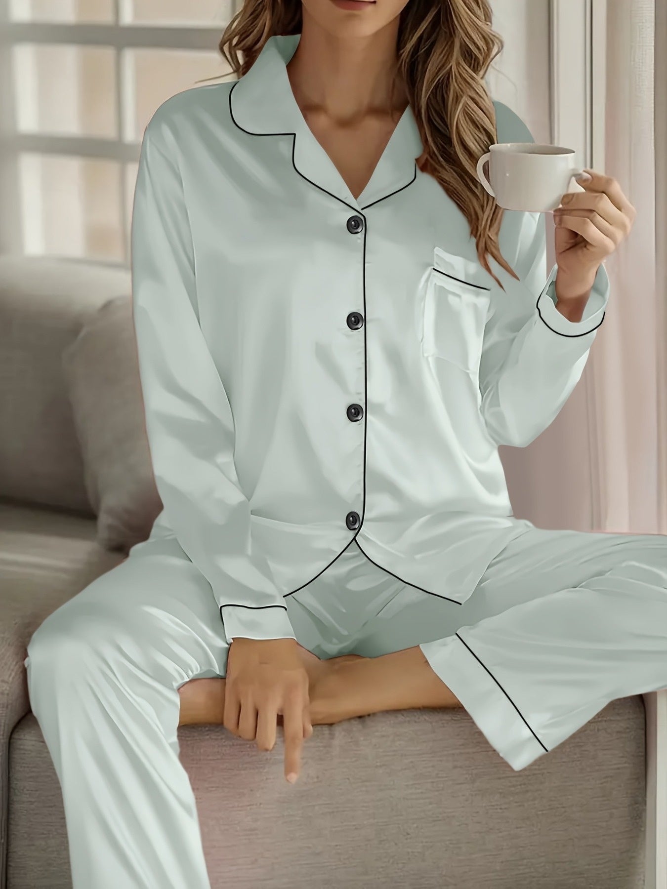 Women's Pajama Set - Satin Finish – view 16