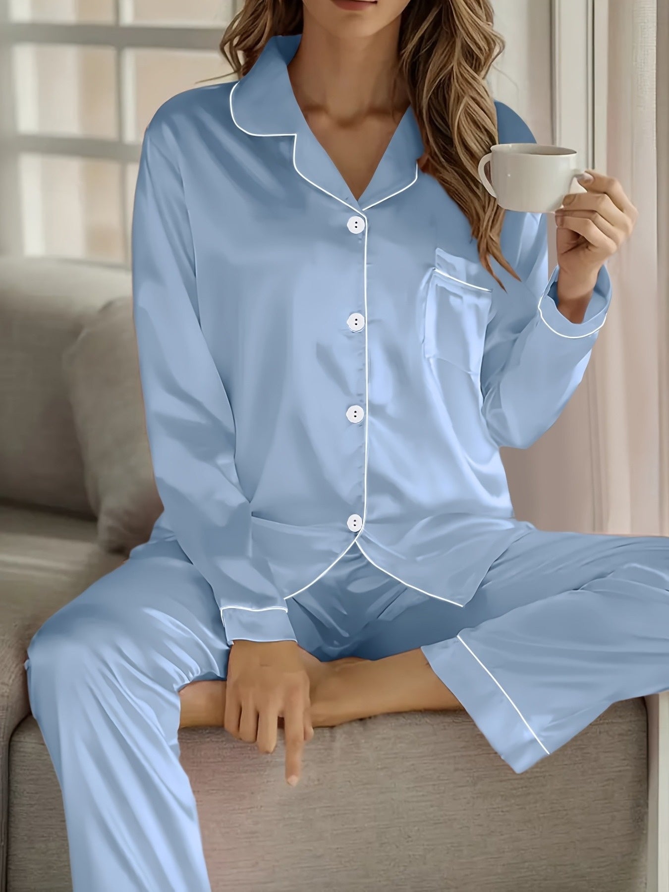 Women's Pajama Set - Satin Finish – view 17