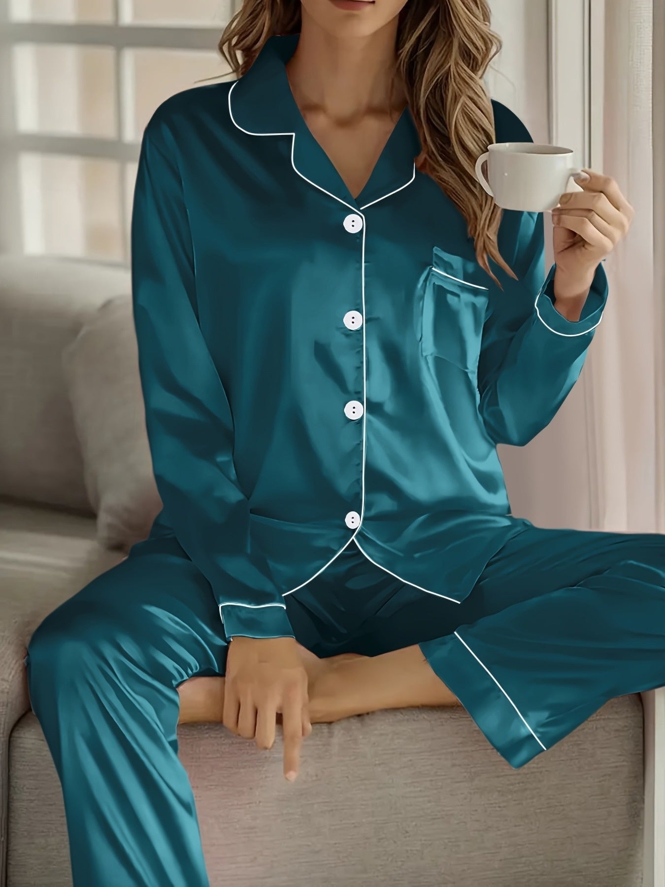 Women's Pajama Set - Satin Finish – view 20