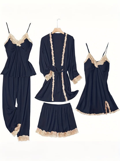 Women's Pajama Set - Satin Lace – view 13