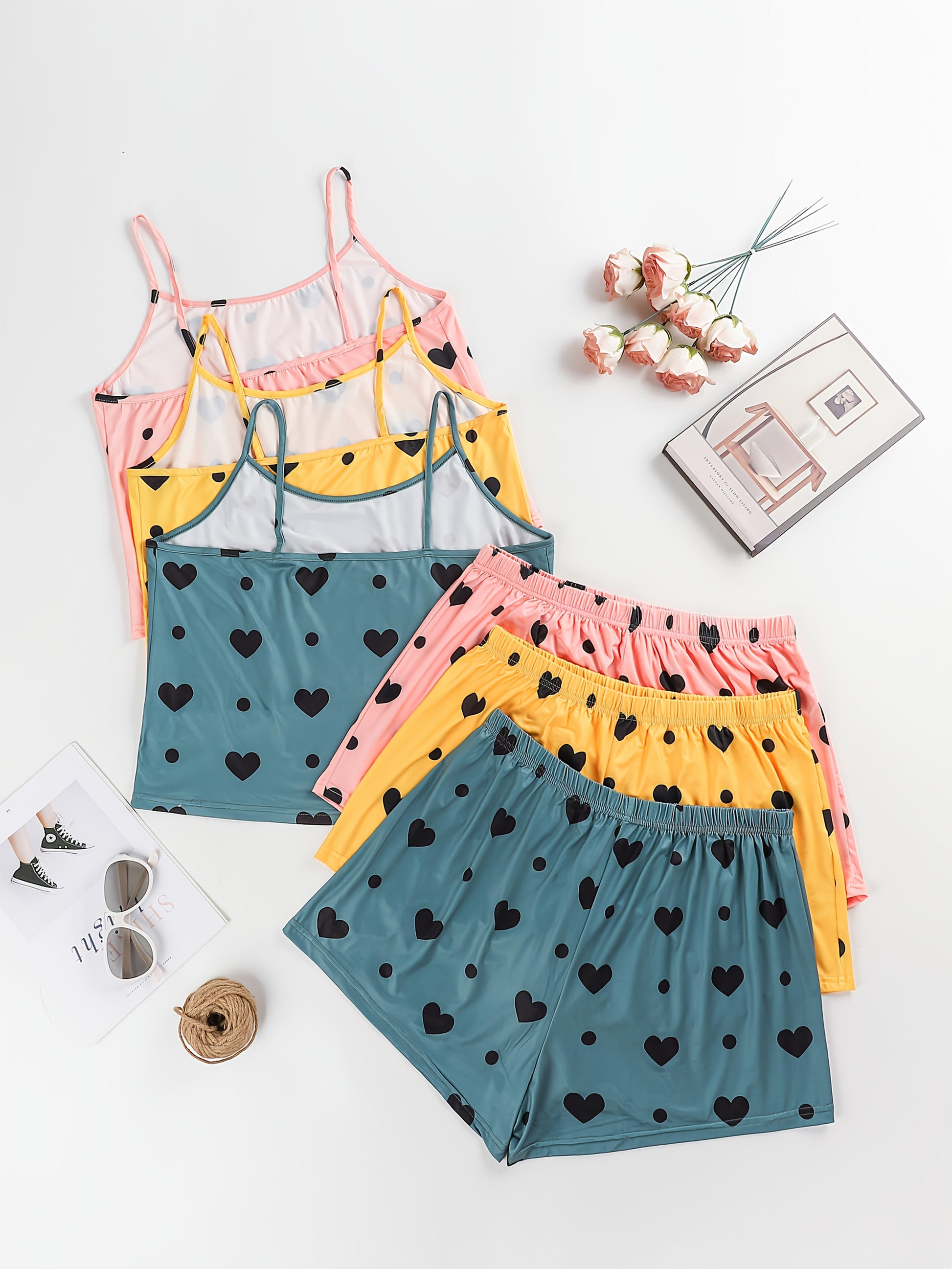 Women's Pajama Shorts Set - Printed 6 – Sizes 1XL–5XL detail view