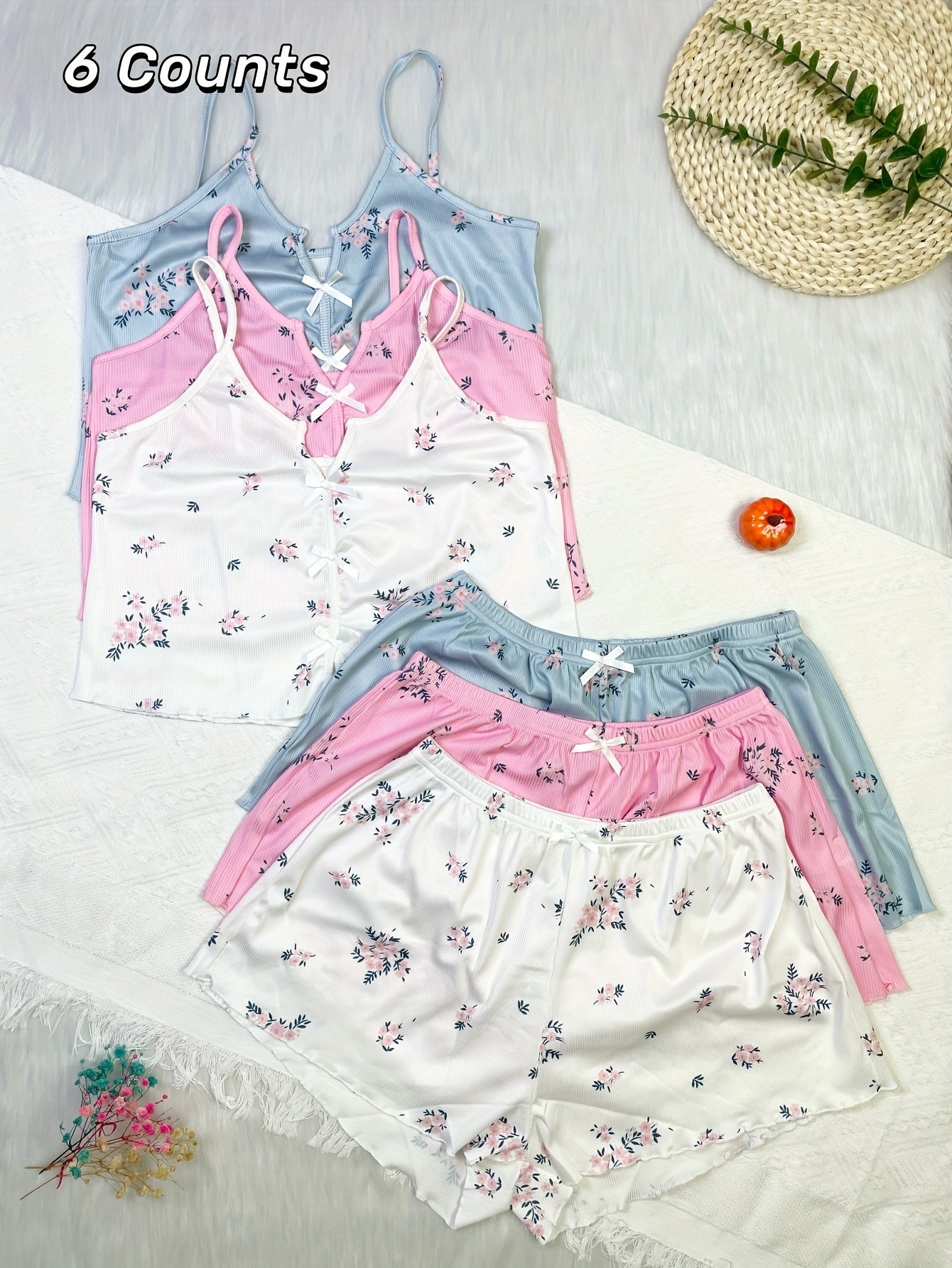 Women's Pajama Shorts Set - Printed 6 – Sizes S–XL – view 2