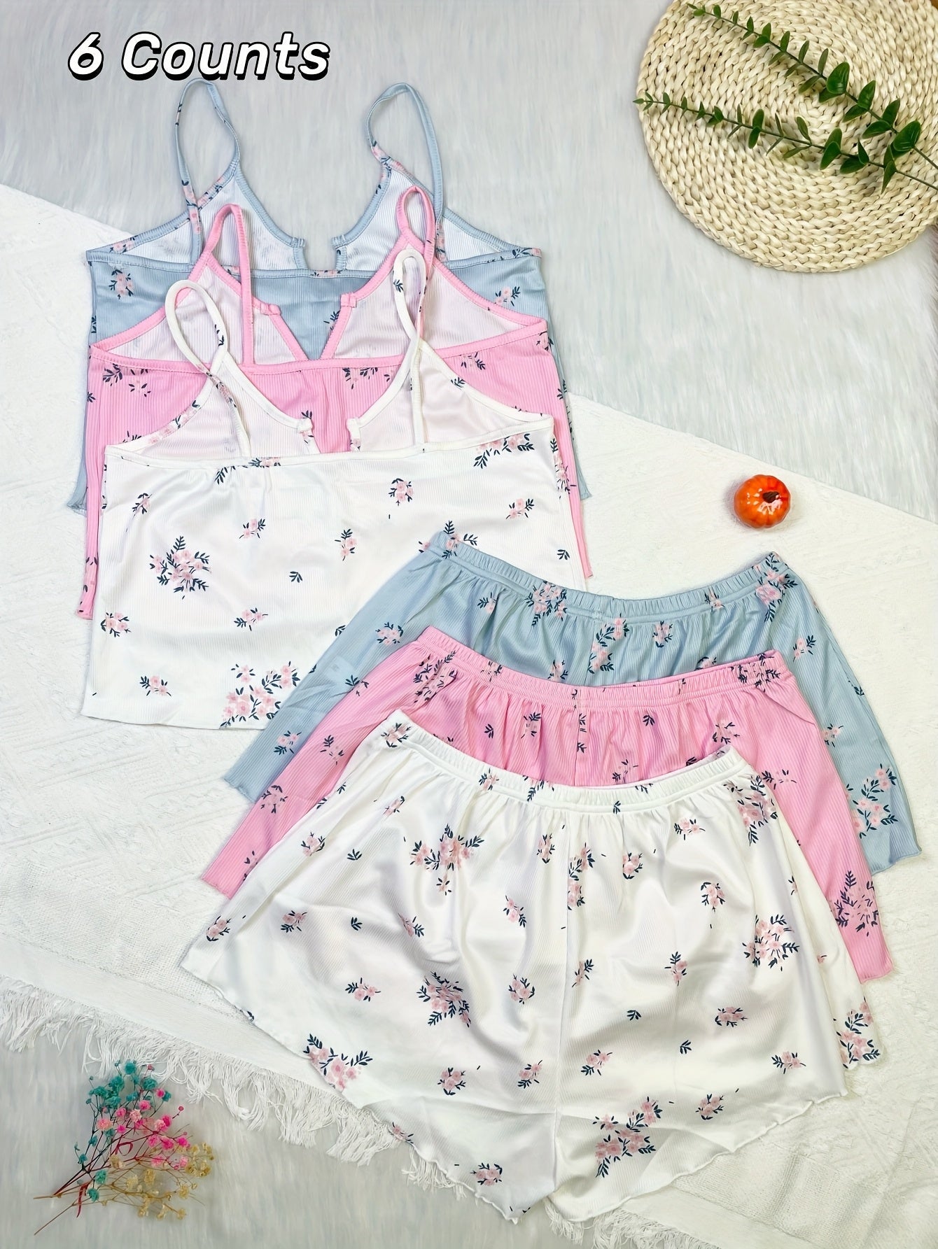 Women's Pajama Shorts Set - Printed 6 – Sizes S–XL – view 7