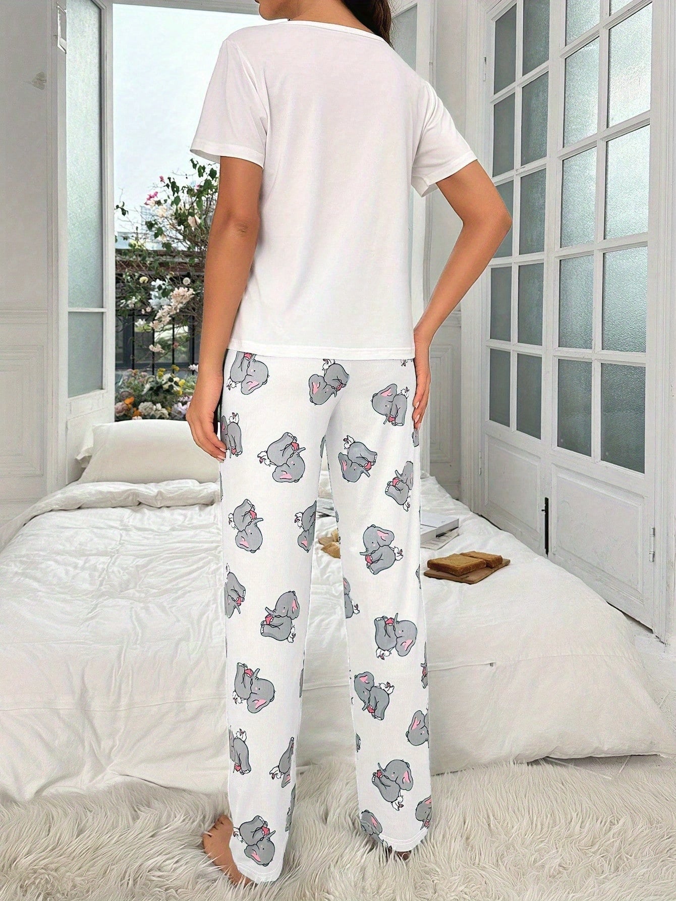 Women's Pajama Top - Graphic Short Sleeve – view 3