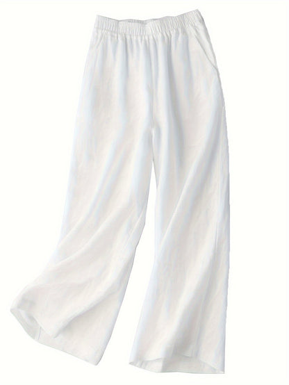 Women's Palazzo Pants - Drawstring Waist Wide leg 52 detail view
