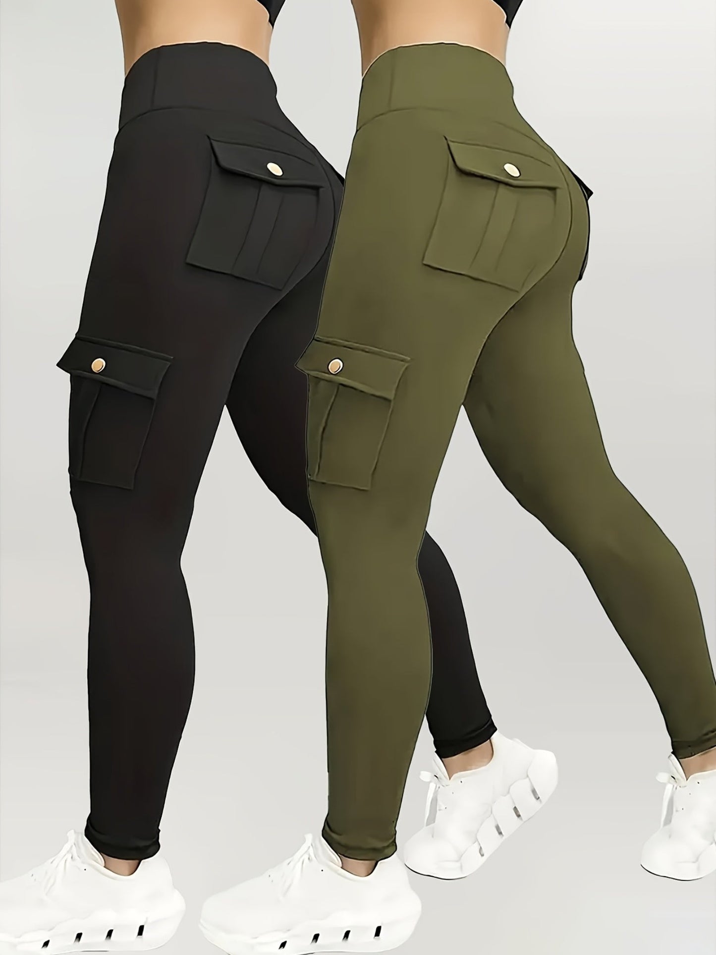 Women's Pants - High-Waist Fit – 5-Color Selection – Black option – view 11