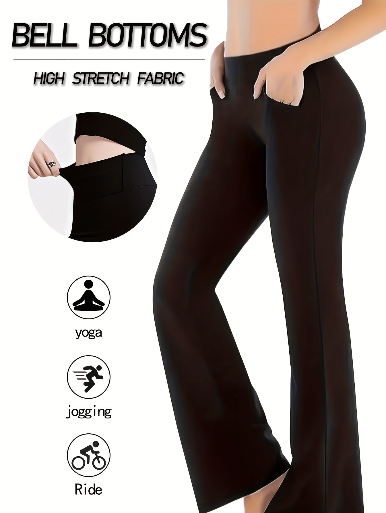 Women's Pants - High-Waist Fit – Black / 10-Variant Selection – view 10