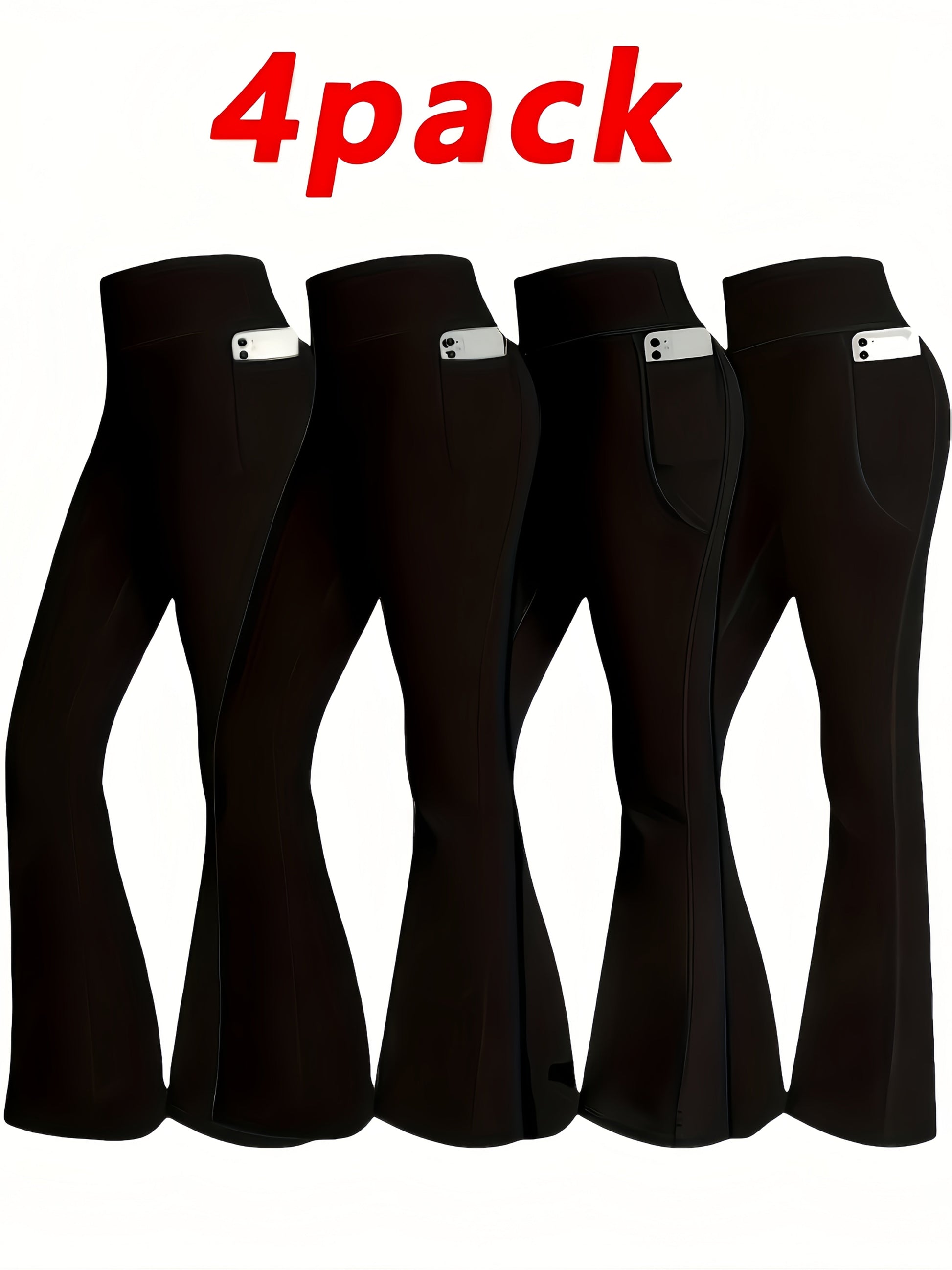 Women's Pants - High-Waist Fit – Black / 10-Variant Selection – Black option – main product image