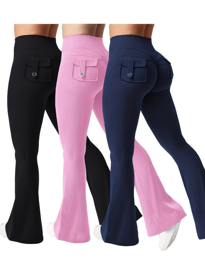Women's Pants - High-Waist Fit – Black Grey Blue – view 14