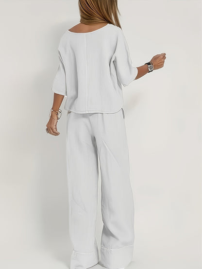 Women's Pants - High-Waist Fit – Black / Khaki detail view