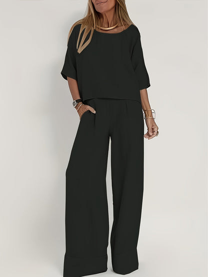 Women's Pants - High-Waist Fit – Black / Khaki detail view