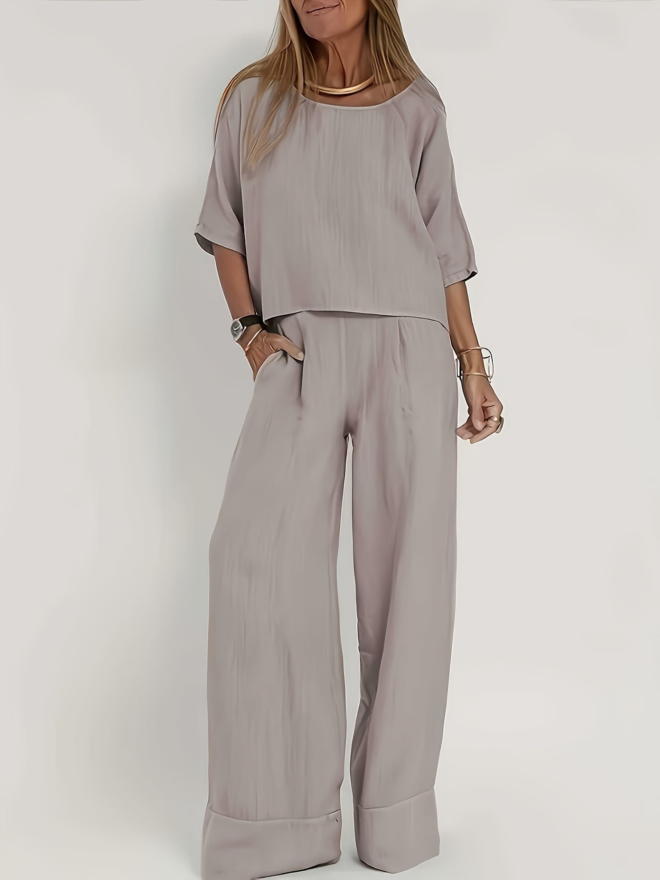 Women's Pants - High-Waist Fit – Black / Khaki – Black option – main product image