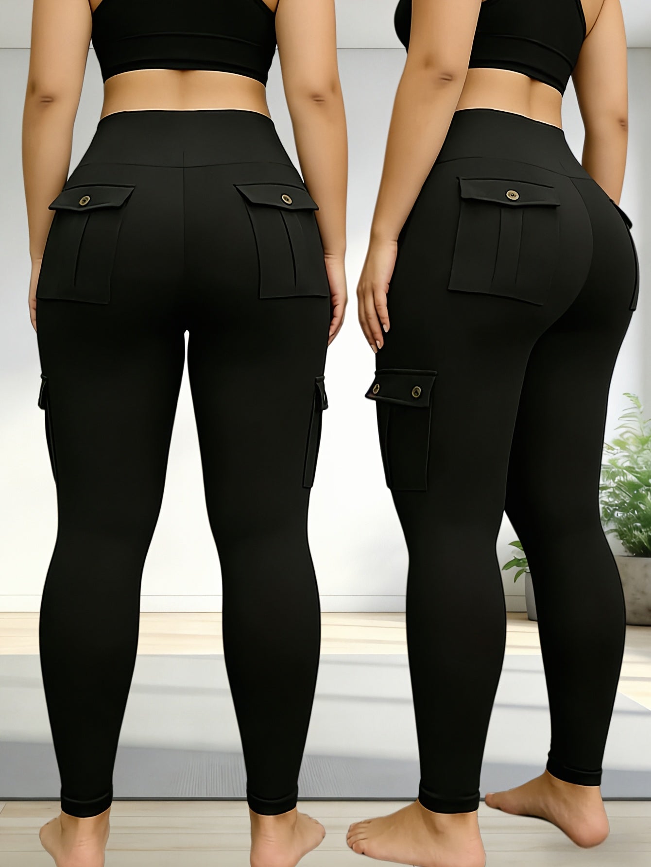 Women's Pants - High-Waist Fit – Sizes 1XL–4XL detail view