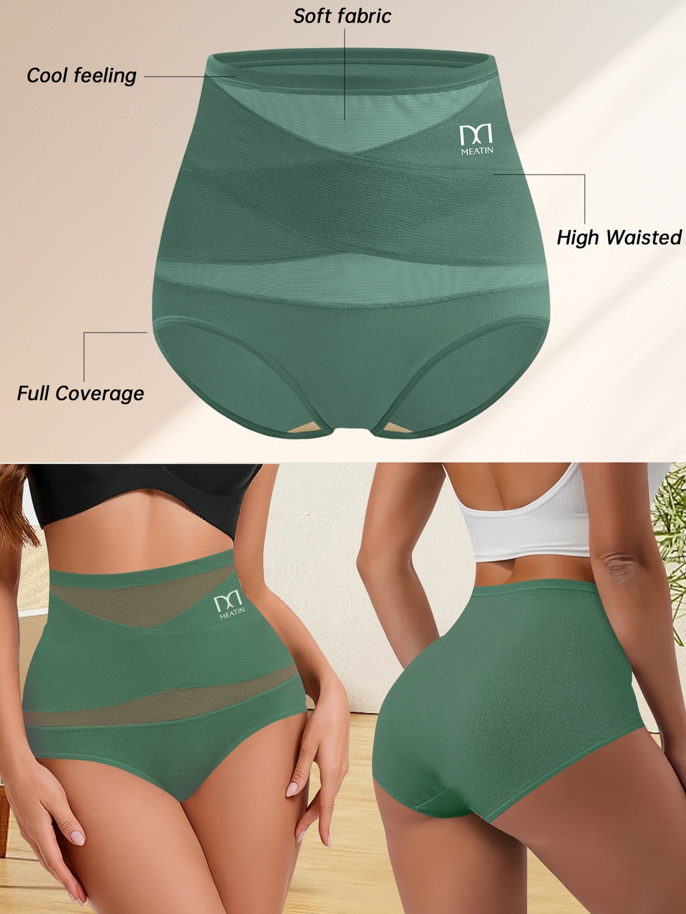 Women's Pants - High-Waist Fit – Sizes S–XXL / 4-Variant Selection – view 4