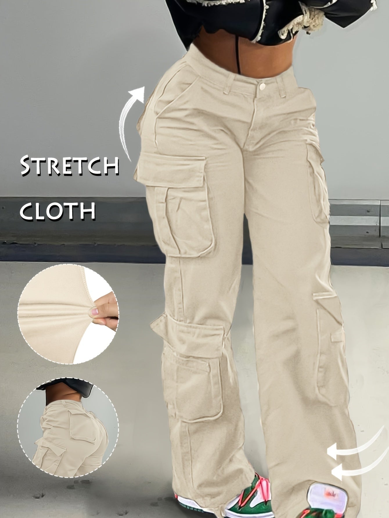 Women's Pants - Pocket Detail – Sizes S–XXL – Apricot option – main product image