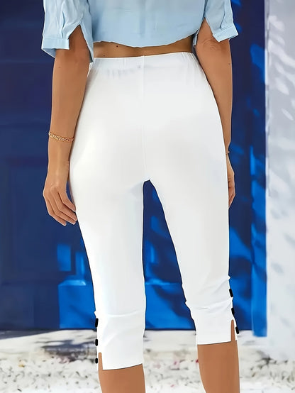 Women's Pants - Stretch Comfort – Black & White detail view