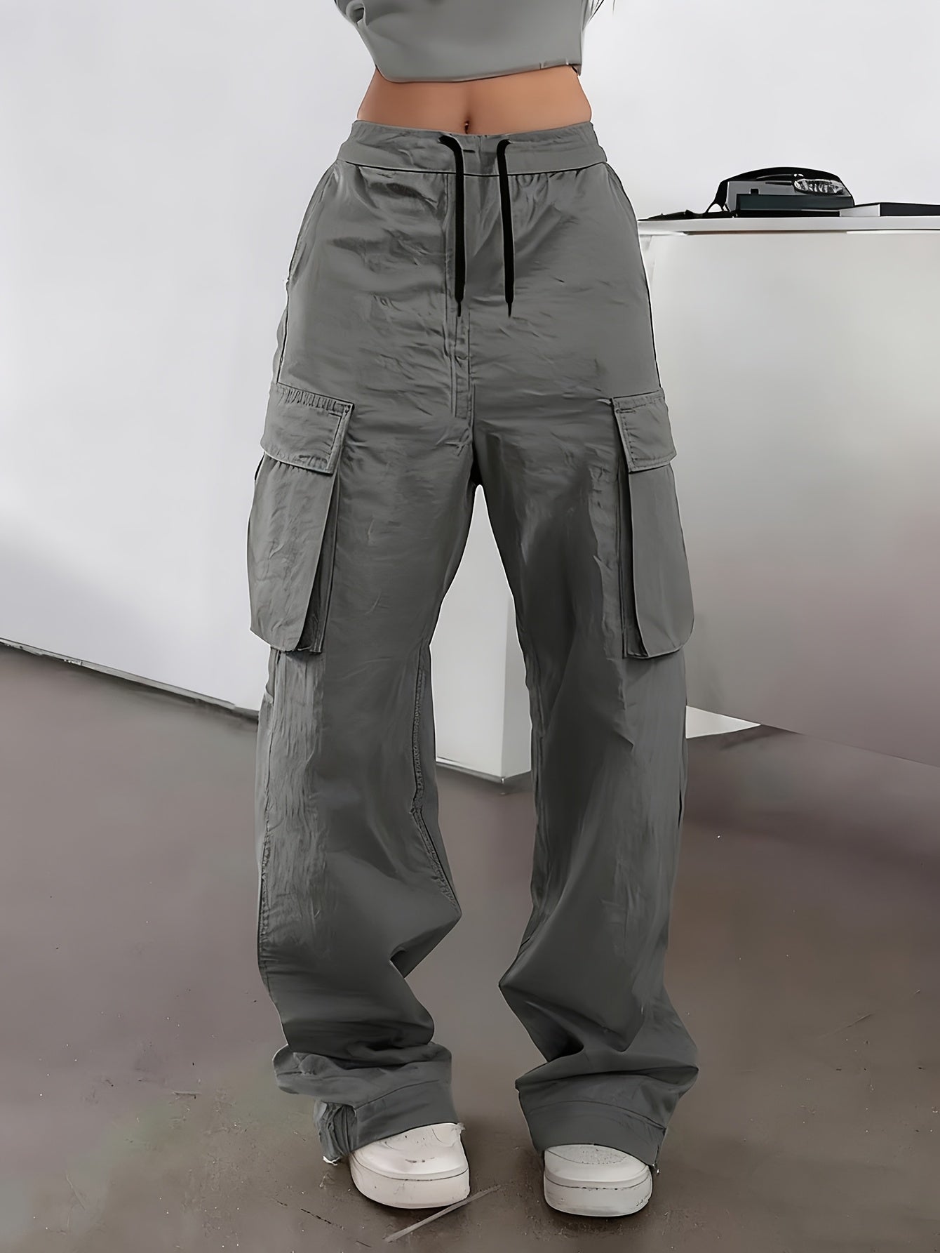 Women's Pants - Stretch Comfort – Black Dark Gray Light Grey Khaki – view 12