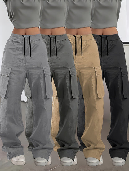 Women's Pants - Stretch Comfort – Black Dark Gray Light Grey Khaki – view 16