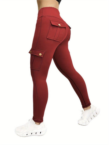 Women's Pants - Stretch Comfort – Bright Pink Color / Red detail view