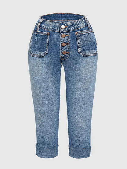 Women's Pants - Stretch Comfort – Medium Blue Colorway 92837 detail view