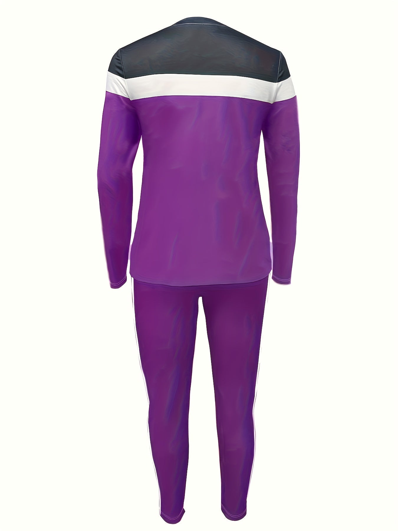 Women's Pants - Striped Design – Purple – view 2