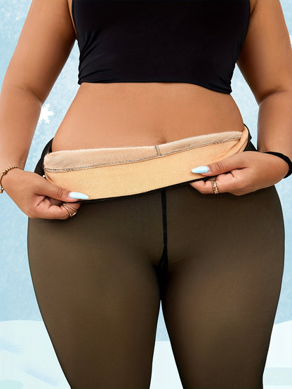 Women's Pantyhose – Women's Black Polyester High-Waist Leggings detail view