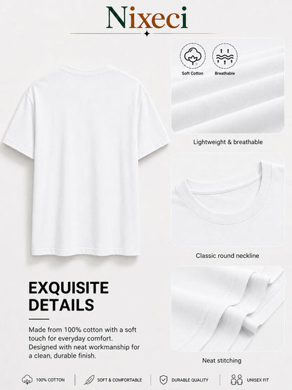 Women's Patriotic Graphic T-Shirt - Round Neck Short Sleeve – 8-Color Selection detail view