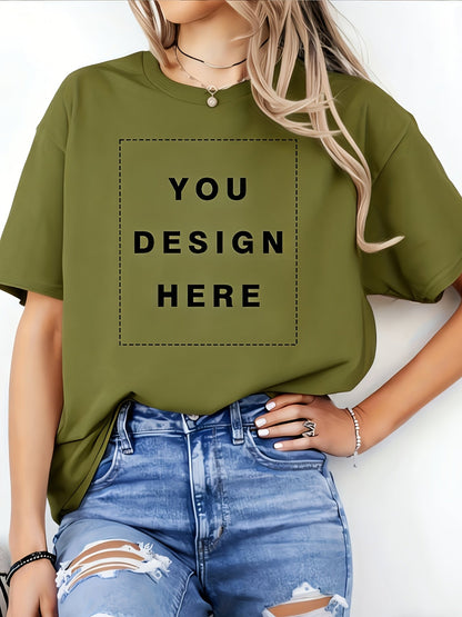 Women's Patriotic T-Shirt - Round Neck Short Sleeve Customizable – main product image