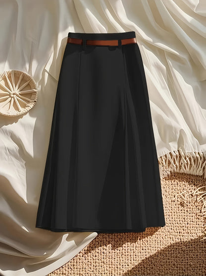 Women's Pencil Skirt - Solid Color detail view