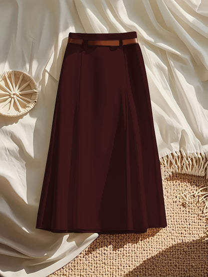 Women's Pencil Skirt - Solid Color detail view