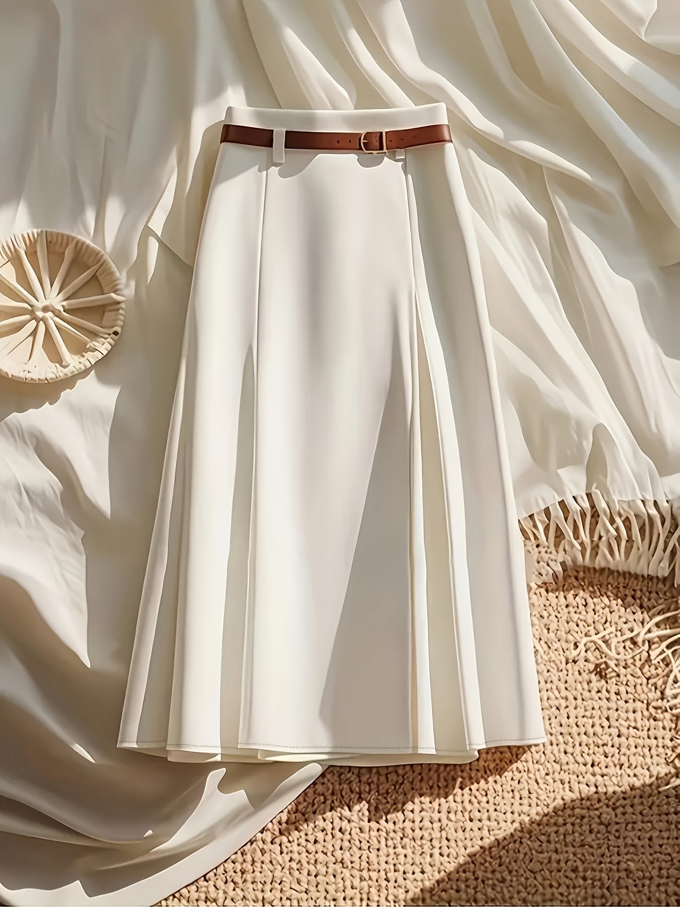 Women's Pencil Skirt - Solid Color detail view