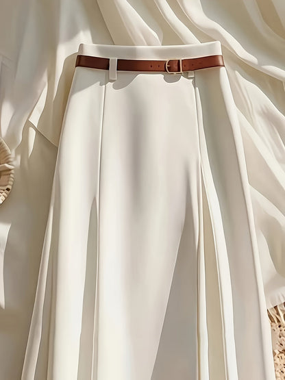 Women's Pencil Skirt - Solid Color detail view