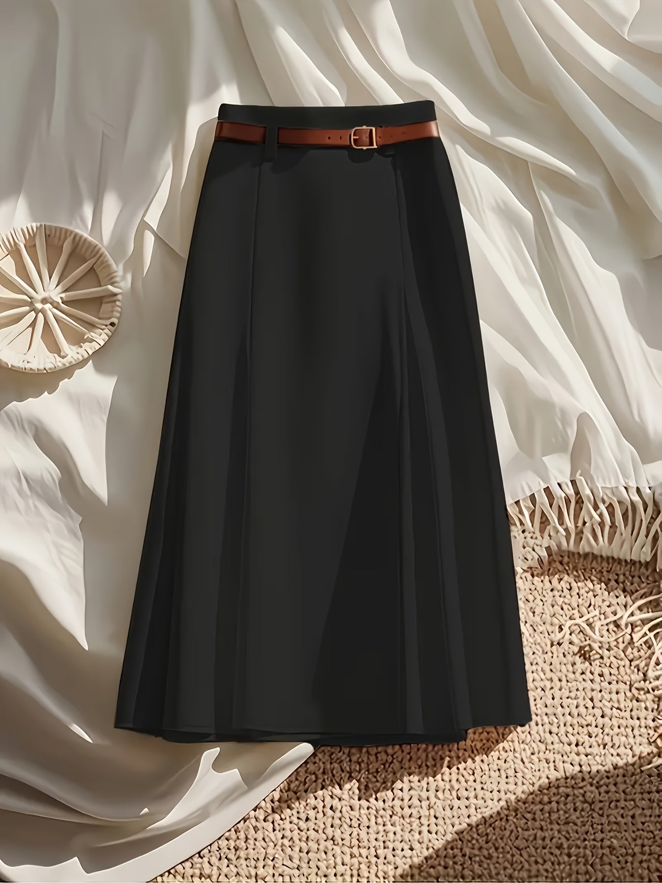 Women's Pencil Skirt - Solid Color detail view