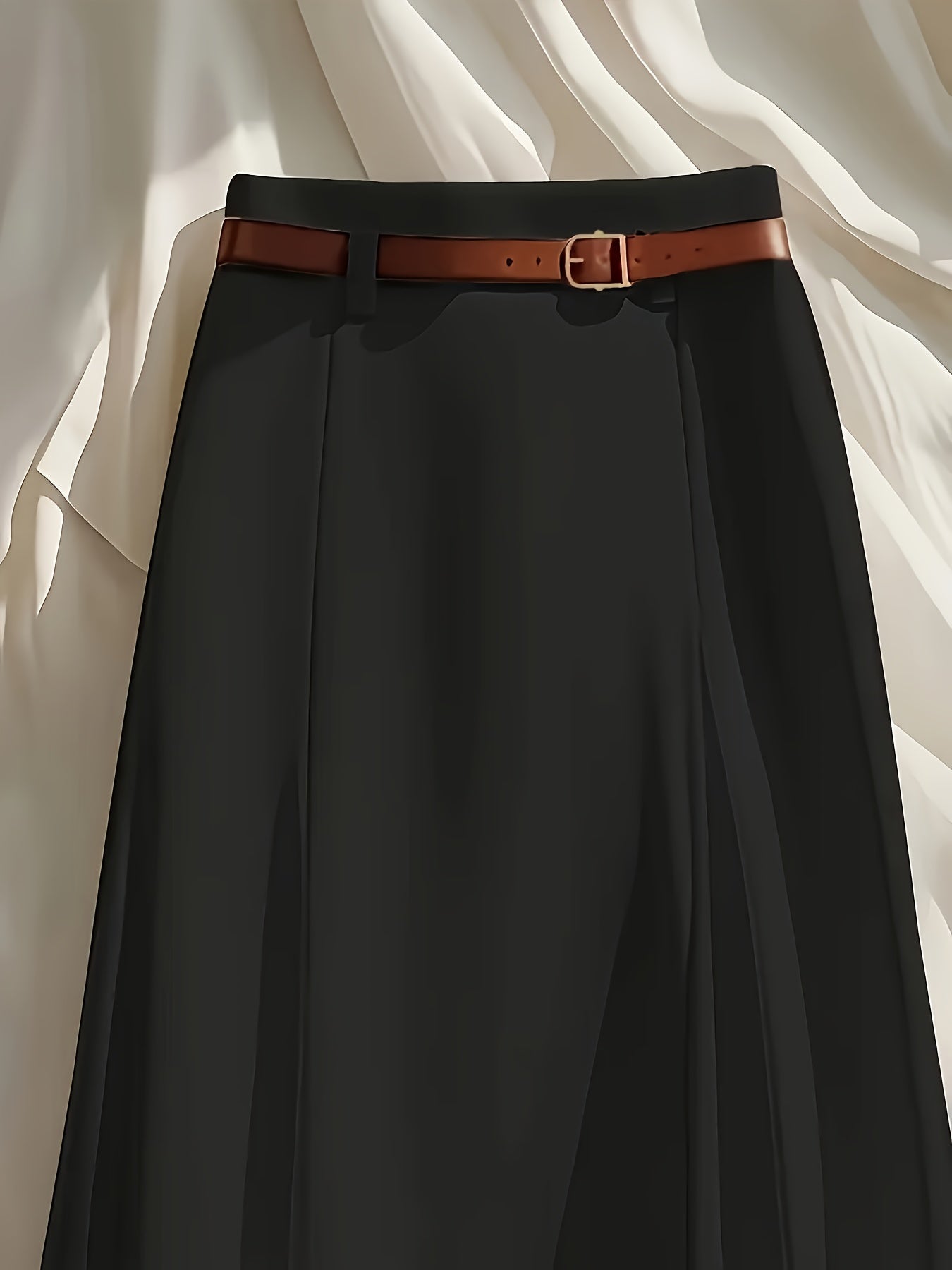 Women's Pencil Skirt - Solid Color detail view