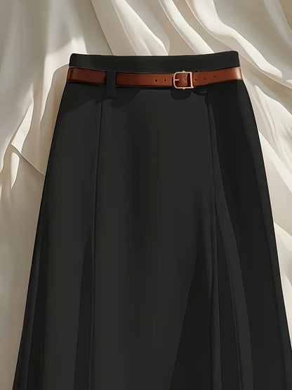 Women's Pencil Skirt - Solid Color detail view