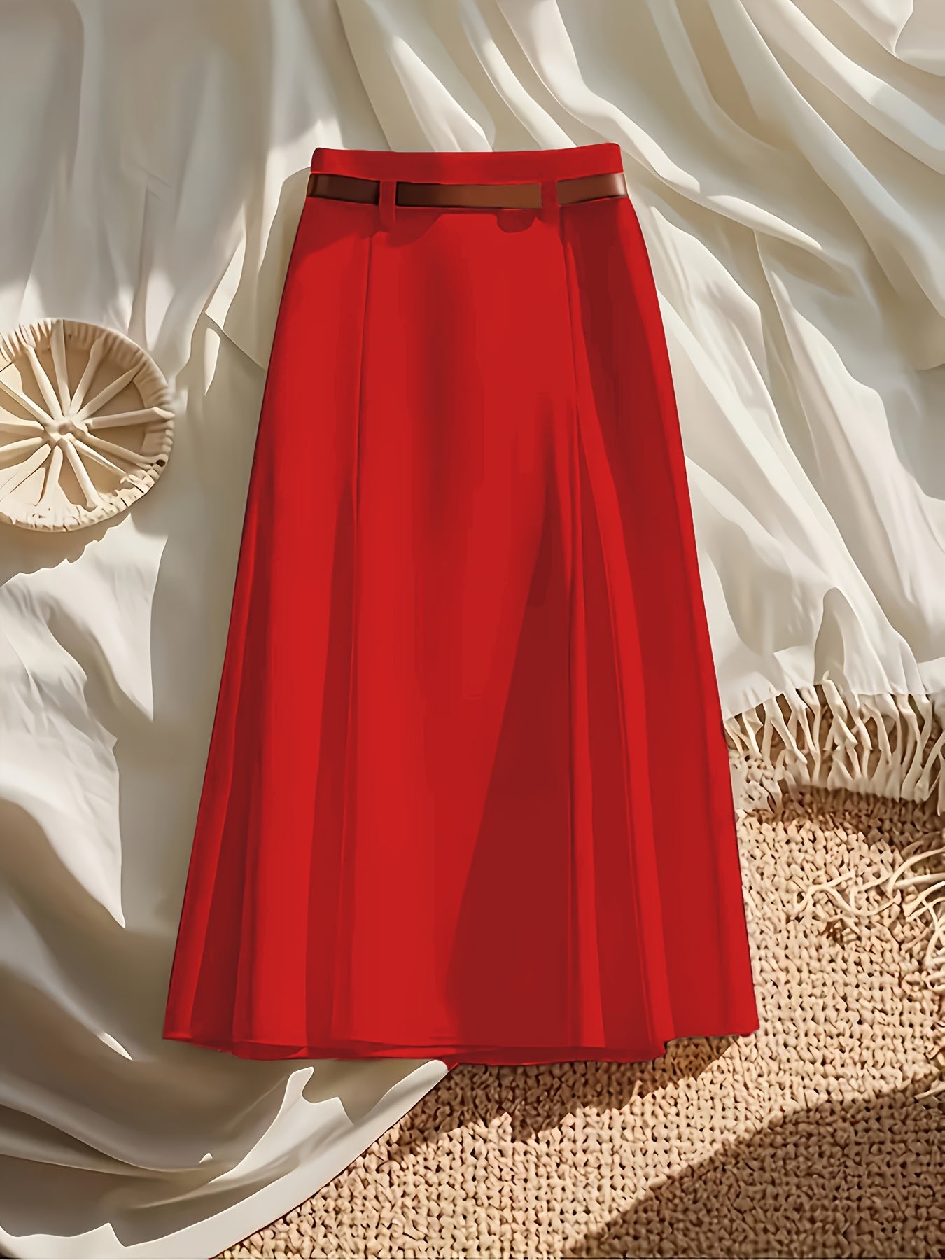 Women's Pencil Skirt - Solid Color detail view
