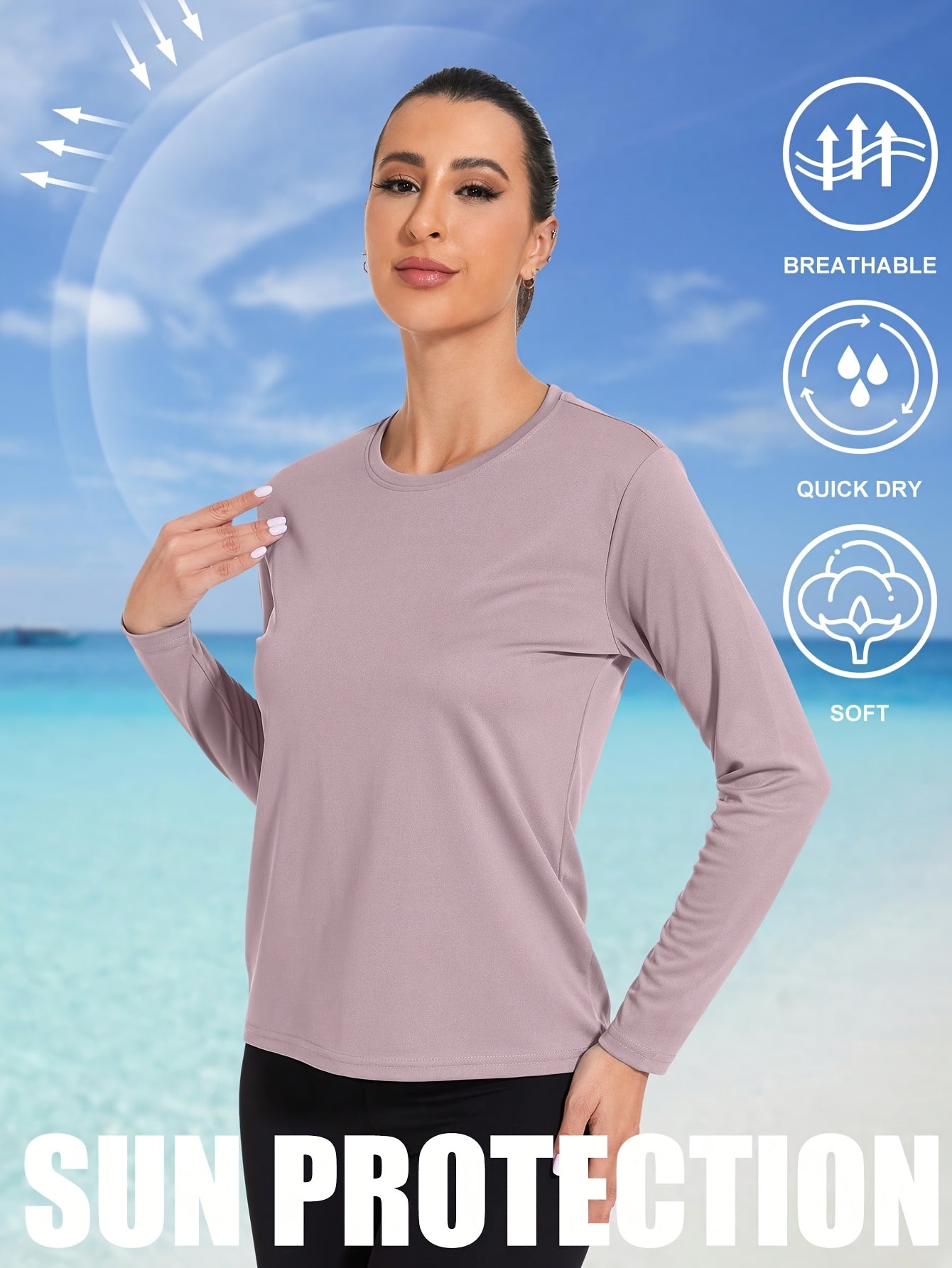 Women's Performance T-Shirt - 10-Pack Round Neck Long Sleeve detail view
