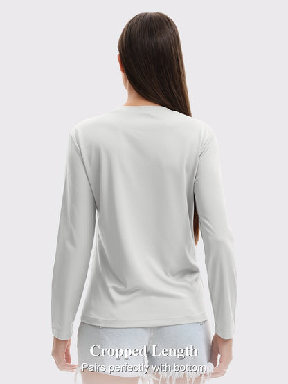 Women's Performance T-Shirt - 5-Pack Round Neck Long Sleeve – Colorway 71525 detail view