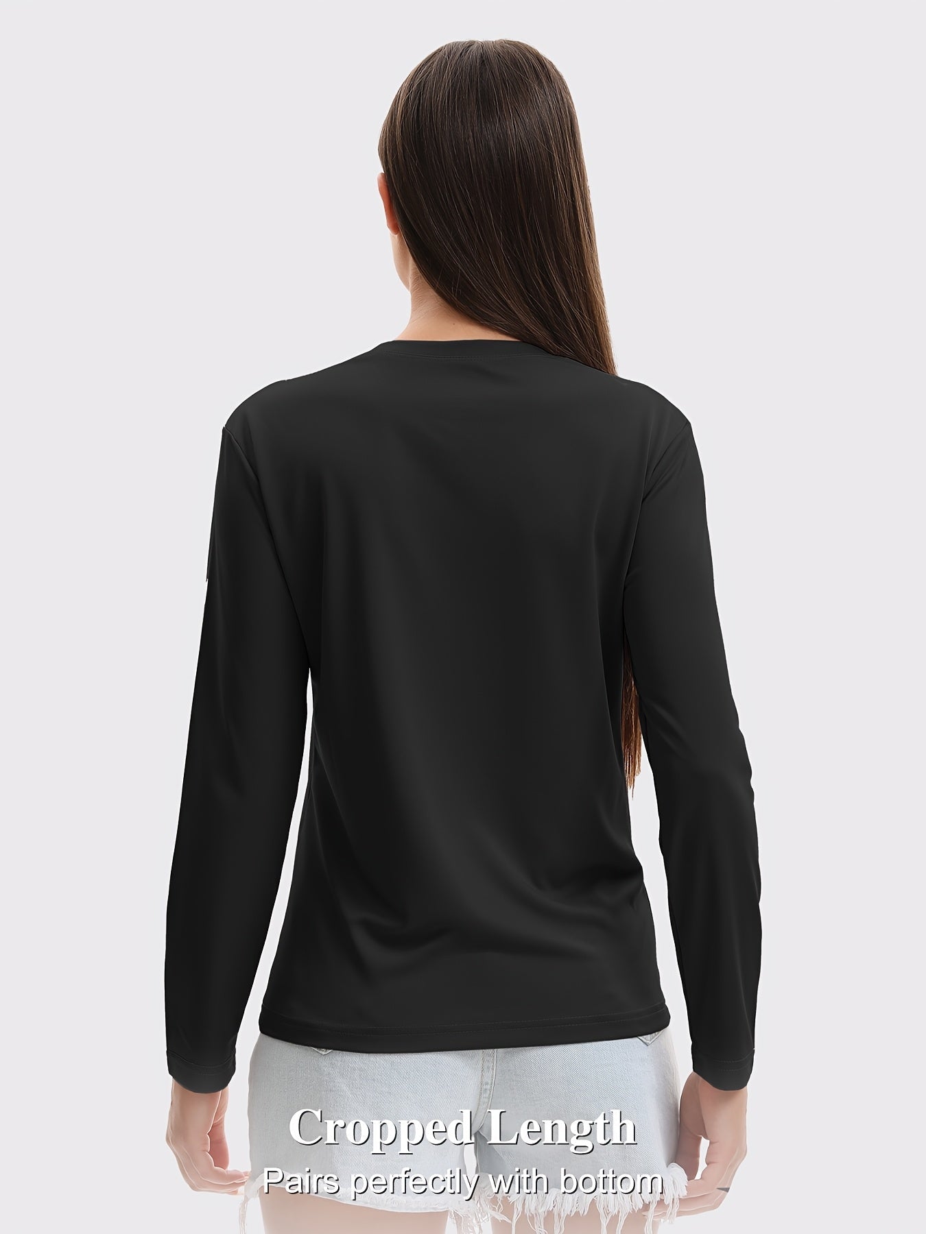 Women's Performance T-Shirt - 5-Pack Round Neck Long Sleeve – Colorway 71525 detail view