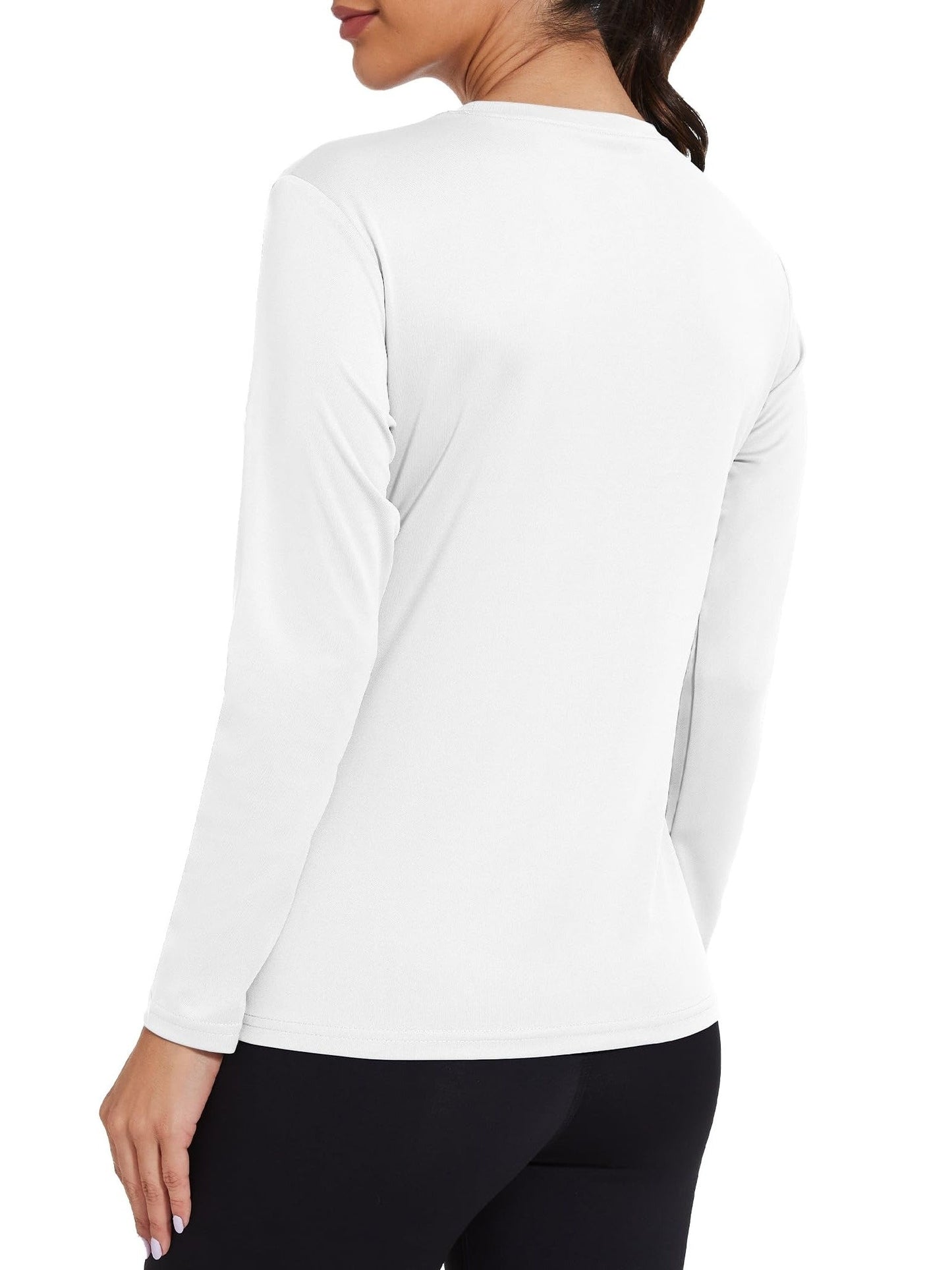 Women's Performance T-Shirt - 5-Pack Round Neck Long Sleeve – Royal Blue & Lime & Green & Dark Pink detail view
