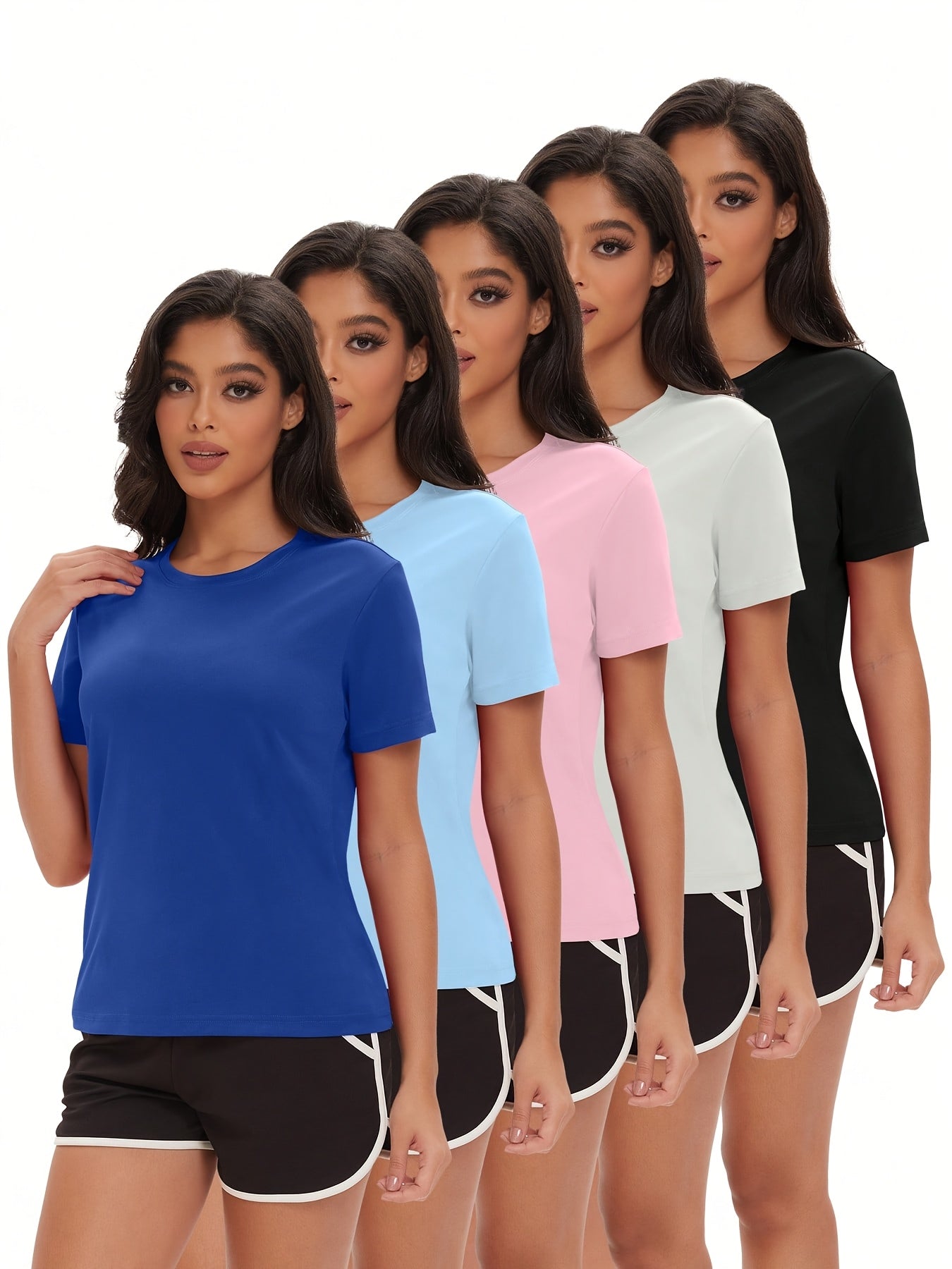 Women's Performance T-Shirt - 5-Pack Round Neck Short Sleeve detail view