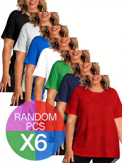 Women's Performance T-Shirt - 6-Pack Crew Neck Short Sleeve – Relaxed fit – main product image