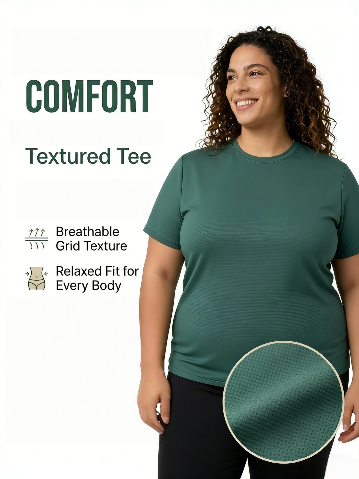 Women's Performance T-Shirt - 6-Pack Crew Neck Short Sleeve – Relaxed fit detail view