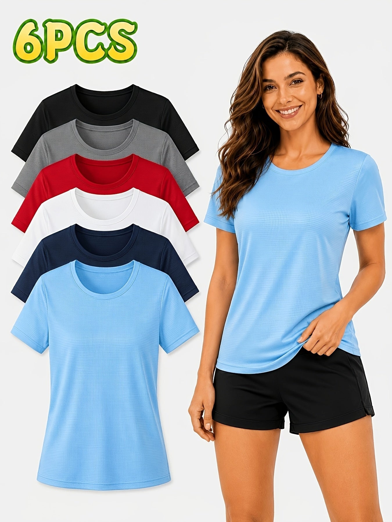 Women's Performance T-Shirt - 6-Pack Round Neck Short Sleeve – view 3
