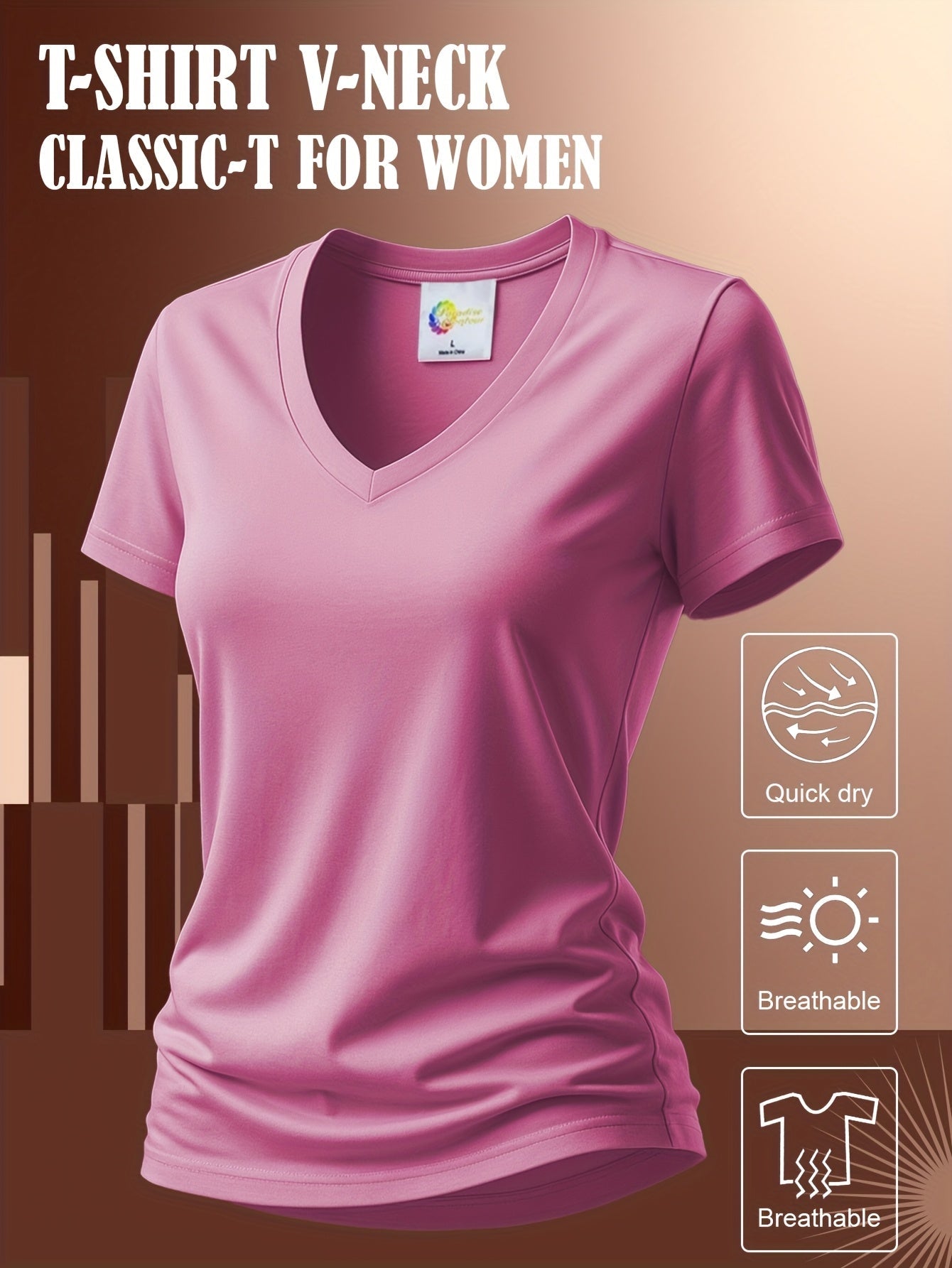 Women's Performance T-Shirt - V-Neck Short Sleeve – main product image