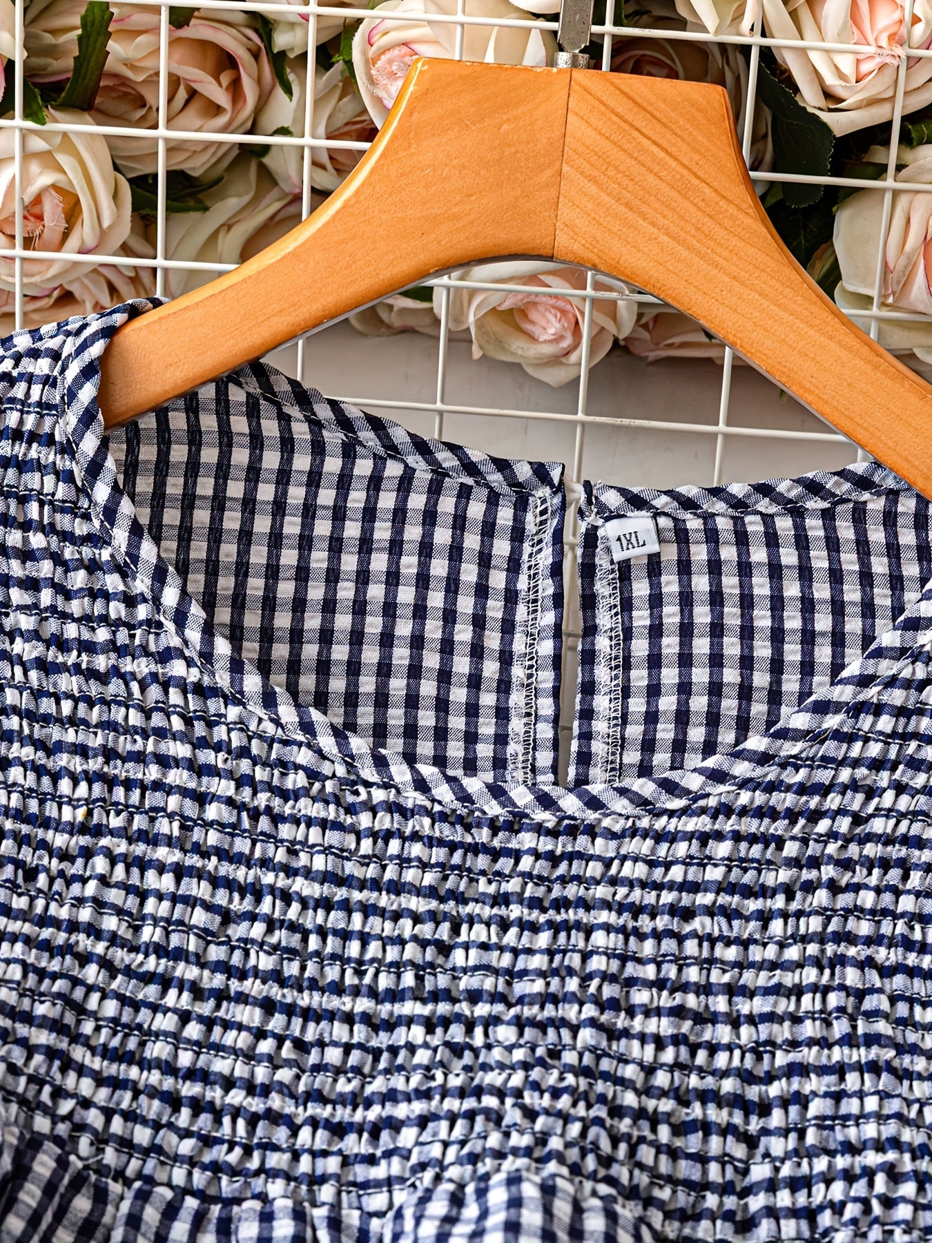 Women's Plaid Shirt - Short Sleeve – Sizes 0XL–5XL detail view