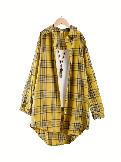 Women's Plaid Shirt - Short Sleeve – Sizes S–XXL detail view