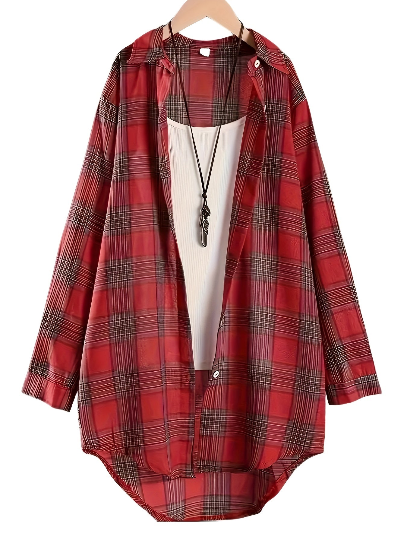 Women's Plaid Shirt - Short Sleeve – Sizes S–XXL detail view